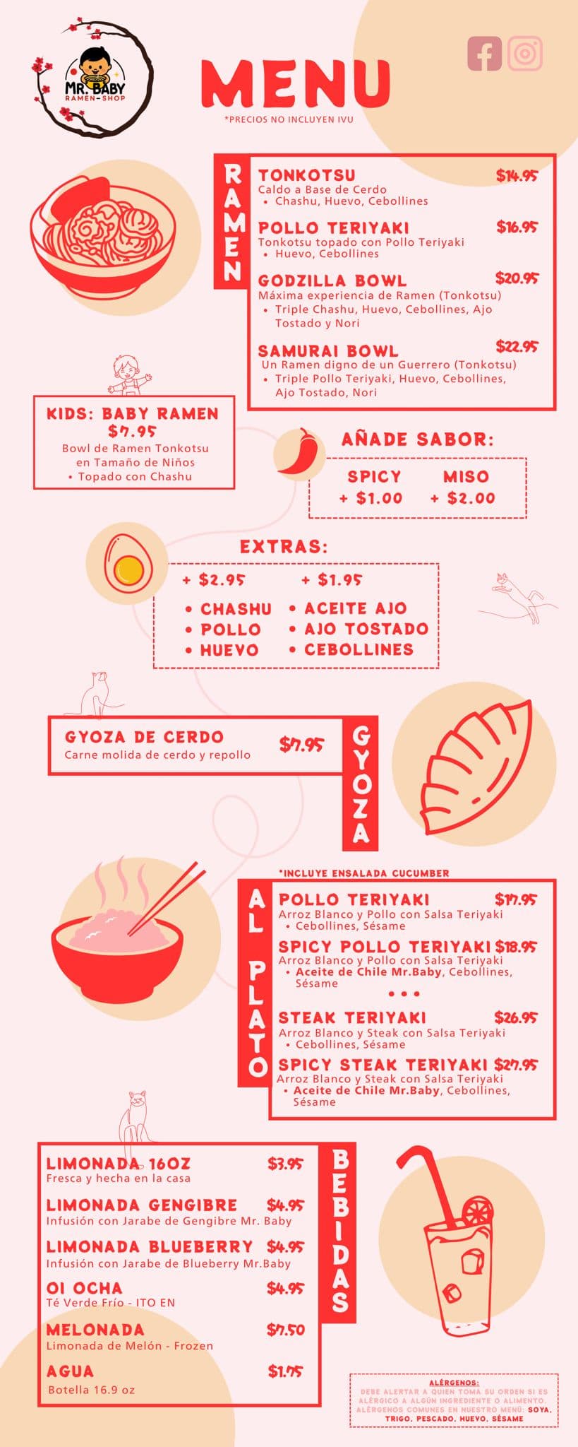 Mr. Baby Ramen menu